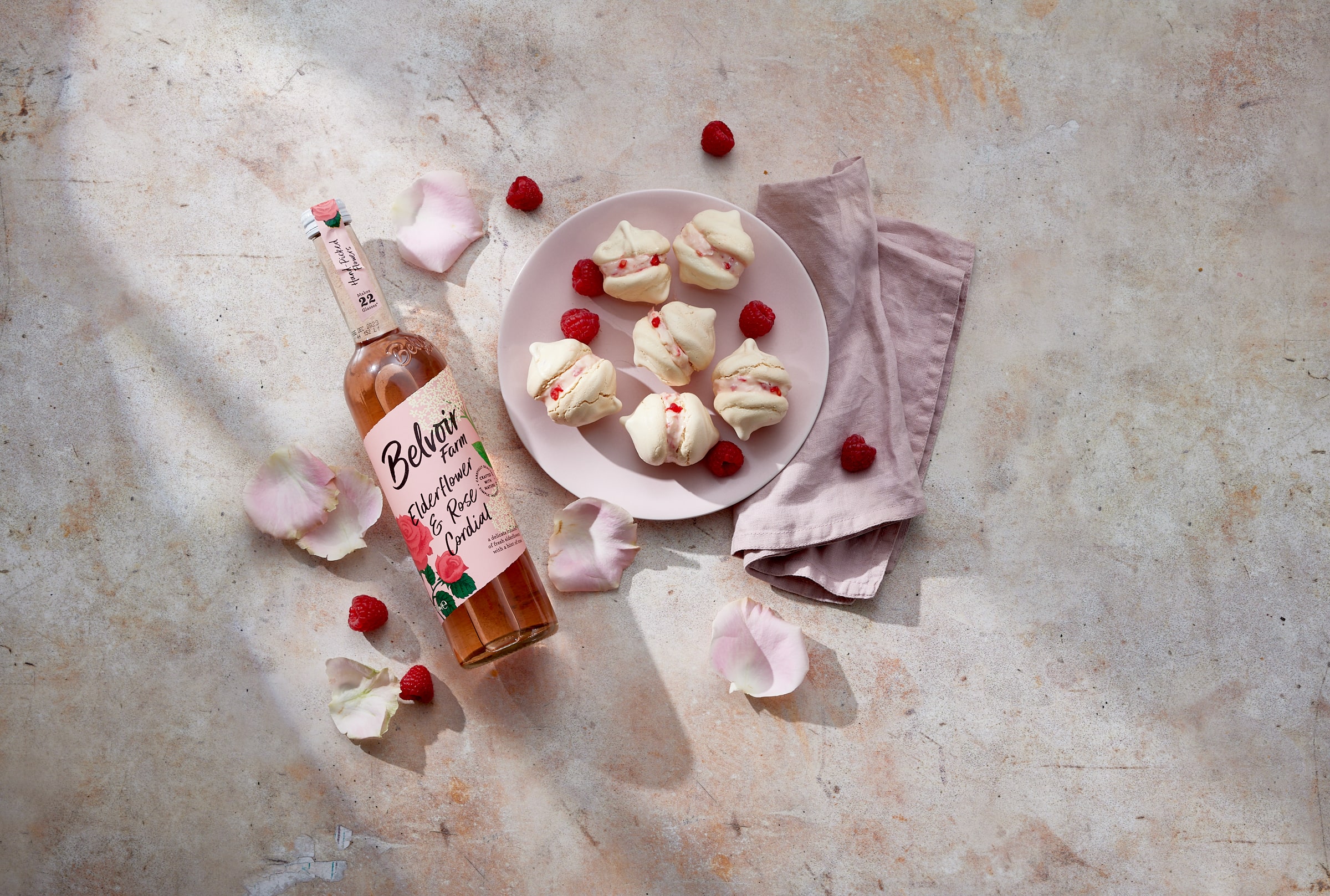 Rose Meringue Kisses