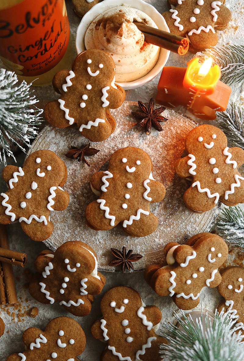 Gingerbread Man Cream Cookies