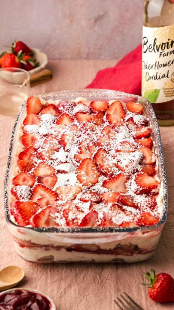 Strawberry and Elderflower Tiramisu