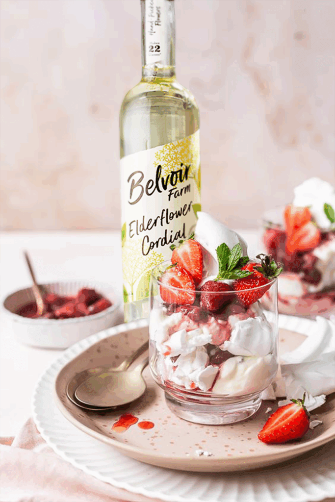 Elderflower and Strawberry Eton Mess