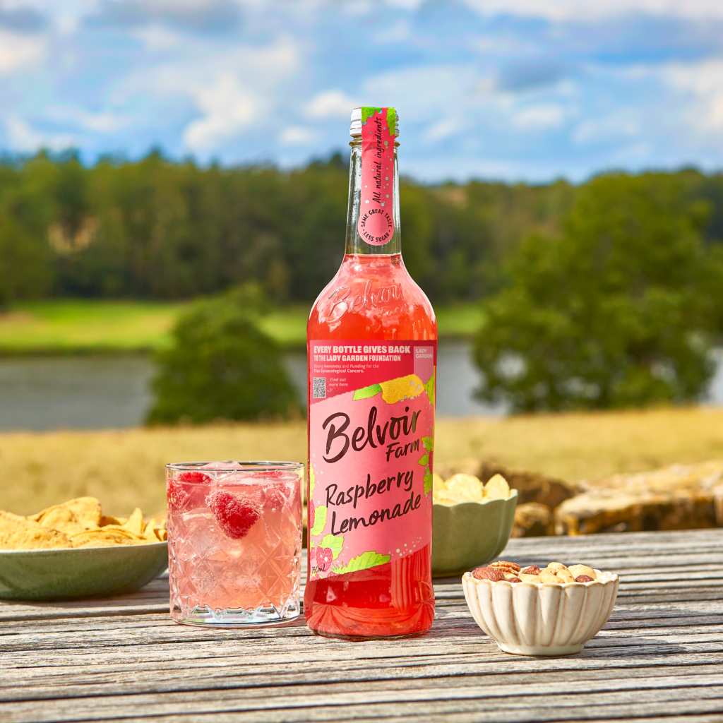Belvoir Farm's partnership Raspberry Lemonade with The Lady Garden Foundation
