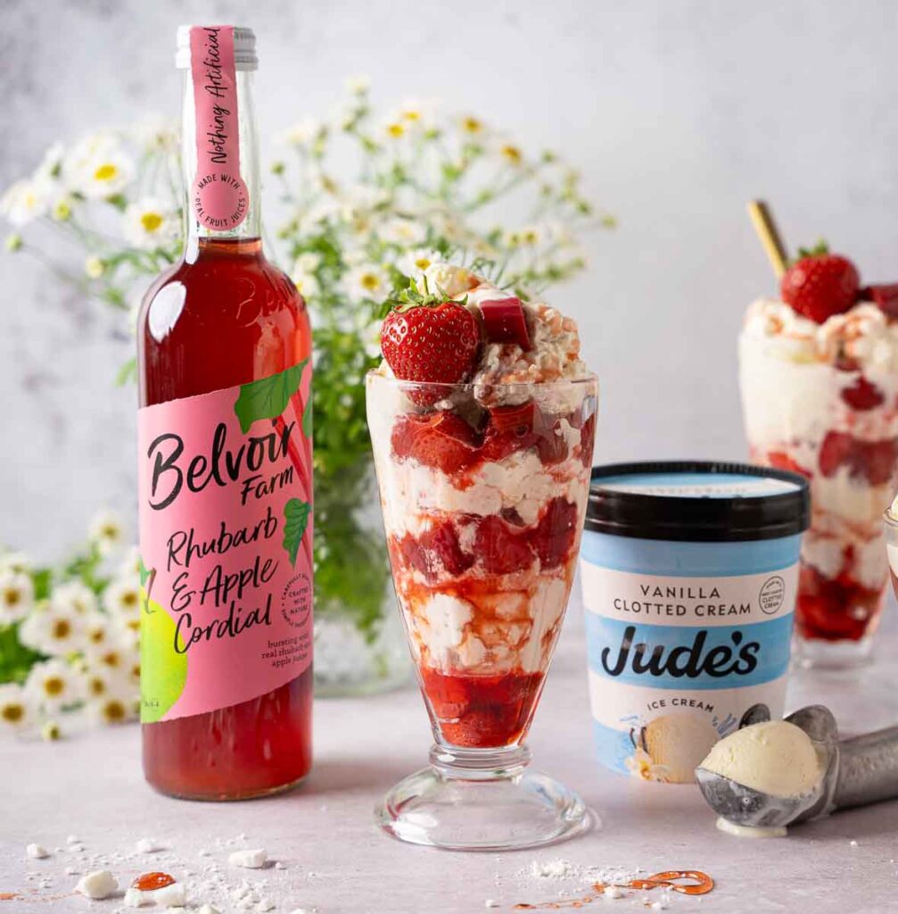 Rhubarb Eton Mess Sundaes