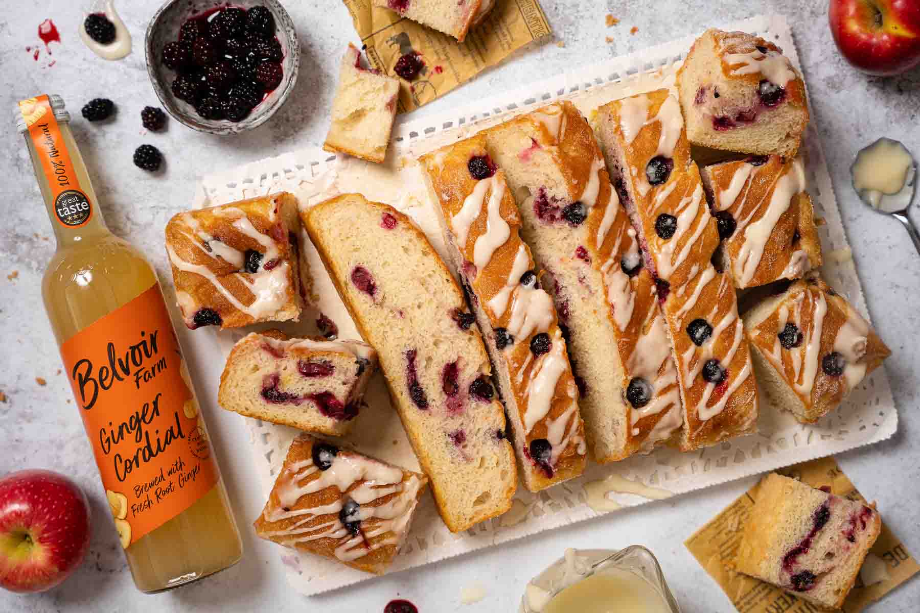 Apple, Blackberry & Ginger Focaccia