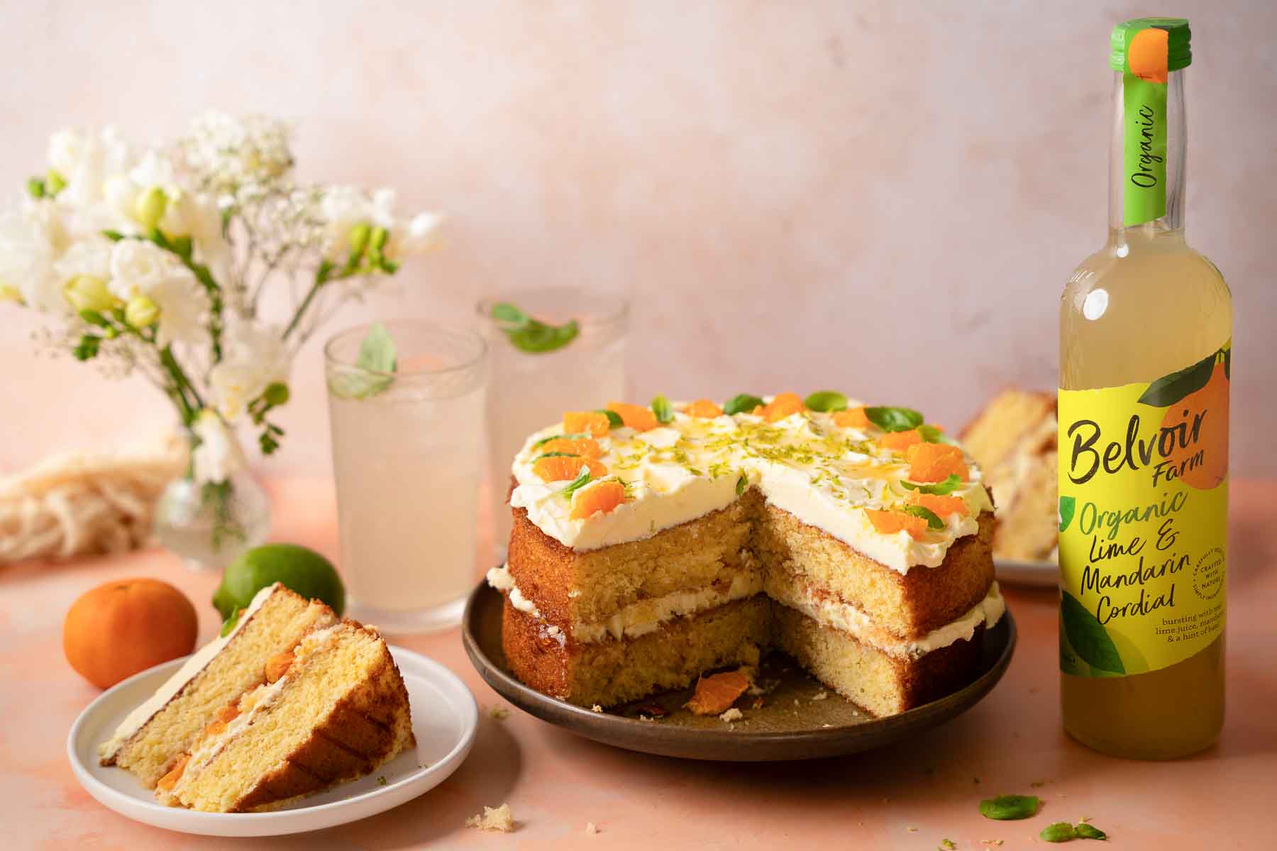 Lime & Mandarin Drizzle Cake